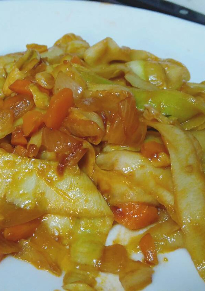 Una foto de Pasta de calabacín