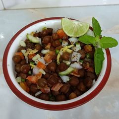 A picture of Boiled kala Chana Chat.