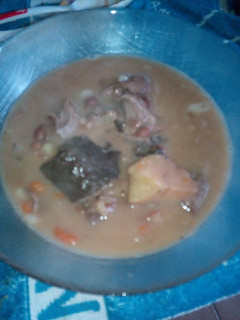 Una foto de Alubias con morcilla y tocino