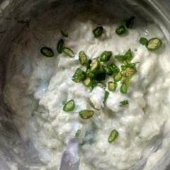A picture of Curd cucumber Raita.