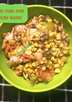 Foto resep Oseng Cumi Asin Jagung Manis