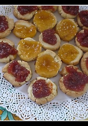 Una foto de "Pepas con dulce batata y membrillo"