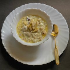 A picture of Makhana or Foxnut Rabdi.