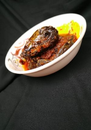 A picture of Check out this delicious recepi,dried pepper fish.
