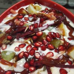 A picture of Dahi Vada.