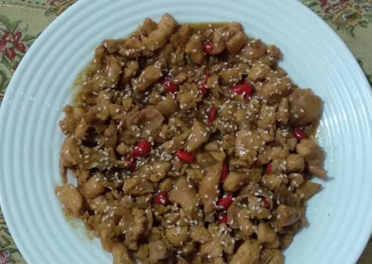 Chicken teriyaki tabur wijen