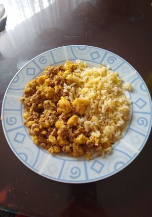 Una foto de Machacado de plátano con carne molida 🤩🤩😉😉😋