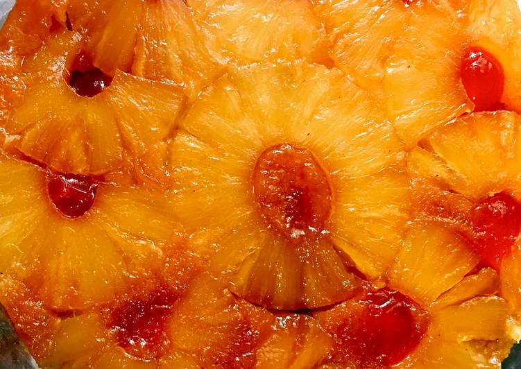 Steps to Prepare Super Quick Homemade Pineapple upside-down cake