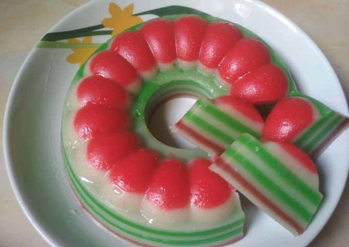 Resep Lapis tepung beras dan terigu yang Lezat