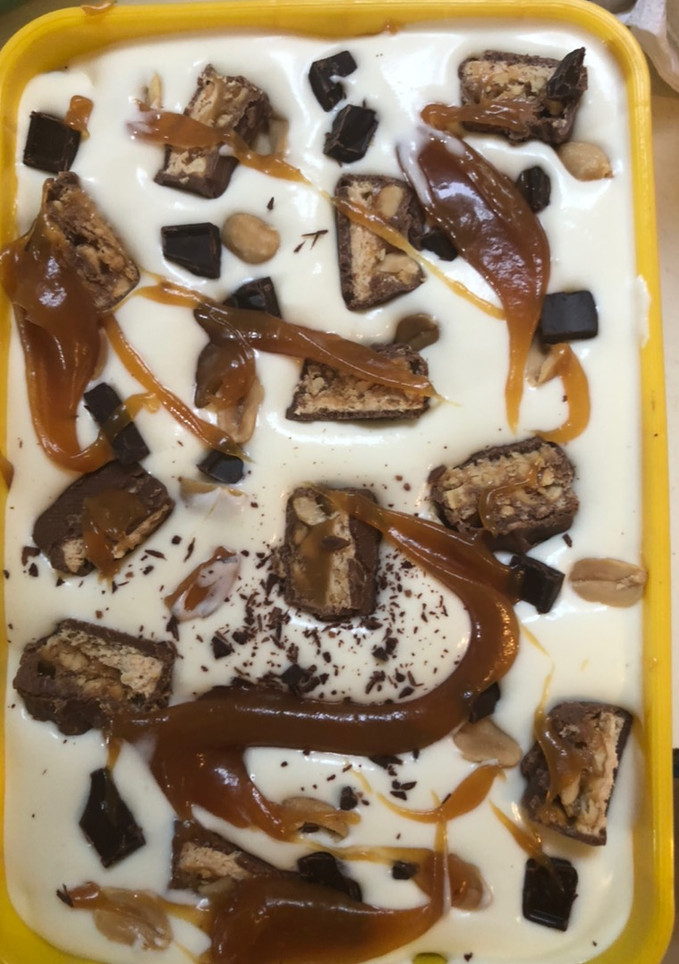 Una foto de Helado de Snickers