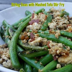 A picture of String Bean with Mashed Tofu Stir Fry.
