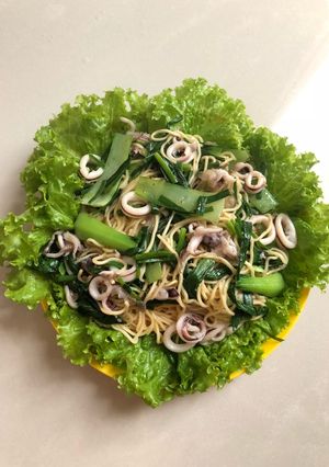Hình của món Mỳ Trứng Hải Sản.