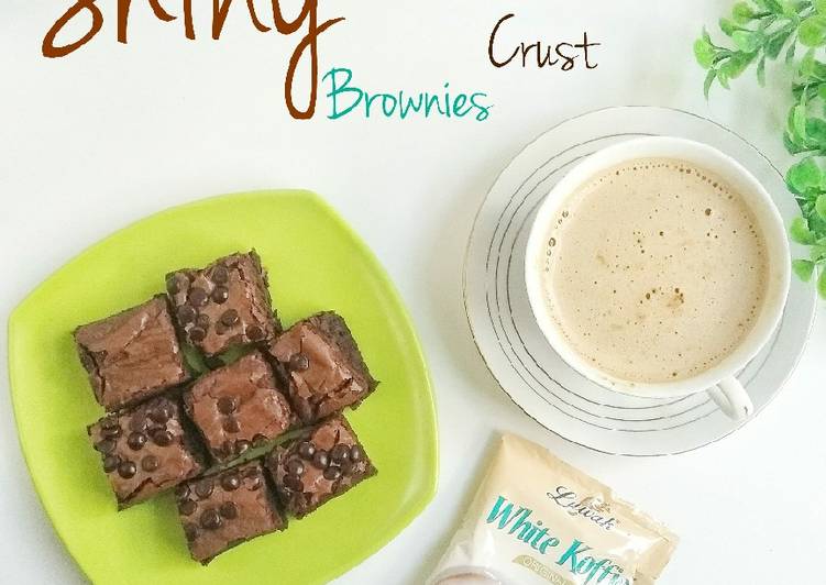 Cara Buat Shiny Crust Brownies Wajib Dicoba