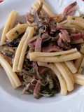 Caserecce speck e carciofi