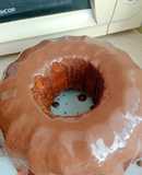 Marble cake  with chocolate icing