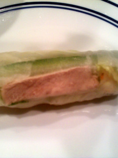 A picture of spring rolls.