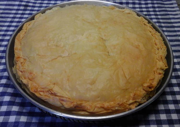 Spanakopita with Feta  (Spinach Pie with Feta Cheese)