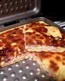 Tostado de jamón y queso en flip