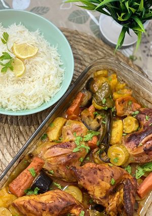 صورة لوصفة صينية الدجاج بالخضار🍽🍅🍆🥕