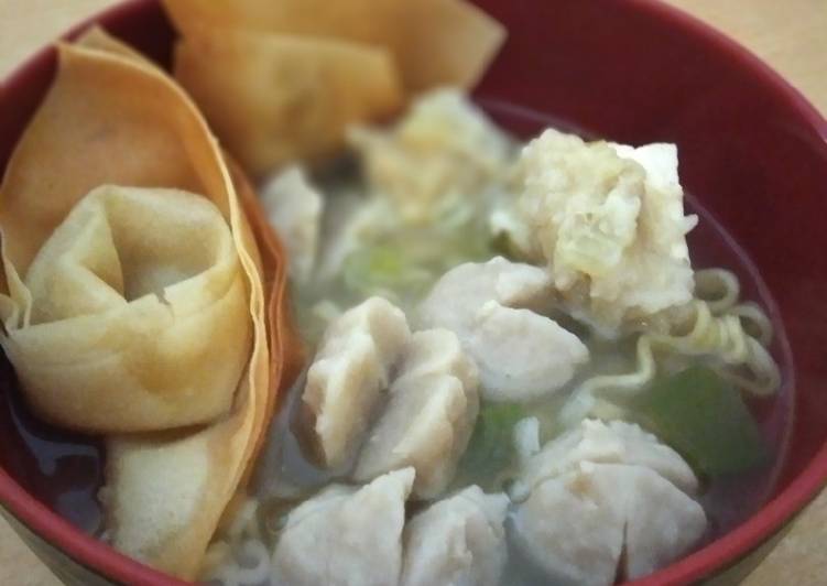 Resep Pangsit goreng bakso ayam yang Sempurna