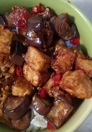 Foto resep Oseng terong tempe