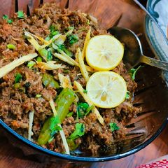 A picture of Beef keema karahi.