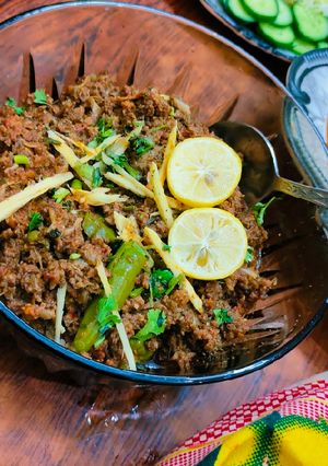 A picture of Beef keema karahi.