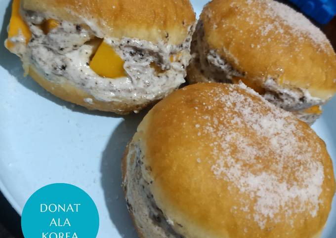 Donat ala korea / donat kekinian isi oreo mangga