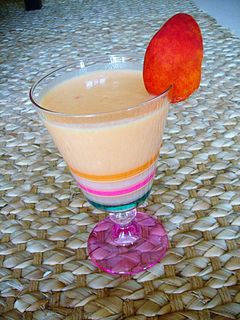 Una foto de Mousse de melocotón