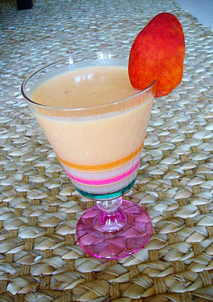 Una foto de Mousse de melocotón