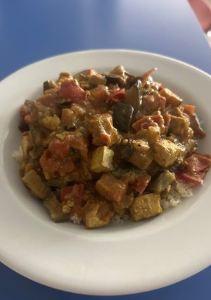 Tofus padlizsáncurry recept fotója