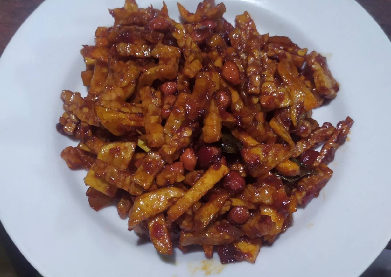 Kering Tempe kentang kacang Manis Pedas
