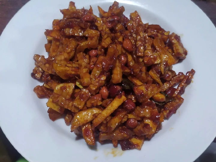 Langkah Mudah untuk Menyiapkan Resep Kering Tempe kentang kacang Manis Pedas yang Lezat Anti Ribet, Lezat Sekali