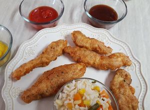 Una foto de Tiras de Pollo o Chicken Strips