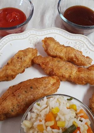 Una foto de Tiras de Pollo o Chicken Strips