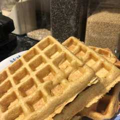 Una foto de Waffles de avena