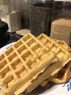 Una foto de Waffles de avena