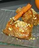 Baklava con sirope de naranja y canela