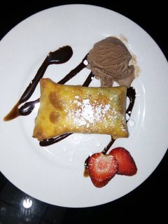 Una foto de Chimichangas de Nutella y Banano