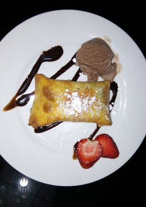 Una foto de Chimichangas de Nutella y Banano