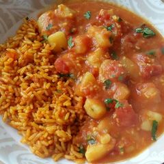 A picture of Vickys Potato Curry, GF DF EF SF NF.