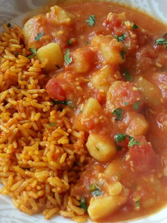 A picture of Vickys Potato Curry, GF DF EF SF NF.