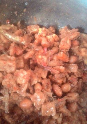 Foto resep Sambal teri tempe kacang sedap