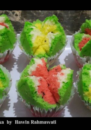 Foto resep Bolu Kukus Semangka