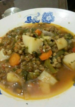 A picture of Stewed green peas.