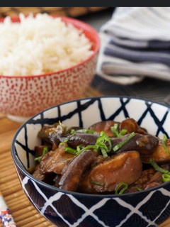 Una foto de Setas Shiitake caramelizadas en salsa de soja