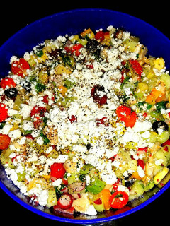 A picture of Mike's Armenian Cucumber Feta Salad.