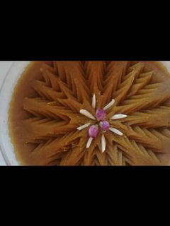 عکسی از دستور حلوا آرد گندم زعفرانی