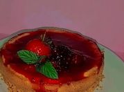 Una foto de moras y crema