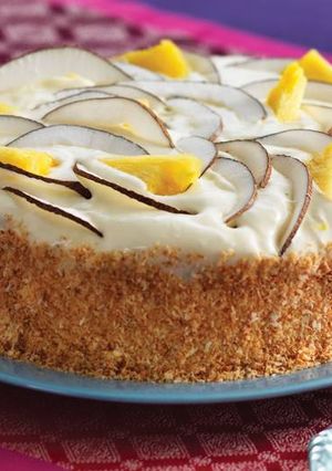 Une photo de Gâteau à l'ananas et à la noix de coco